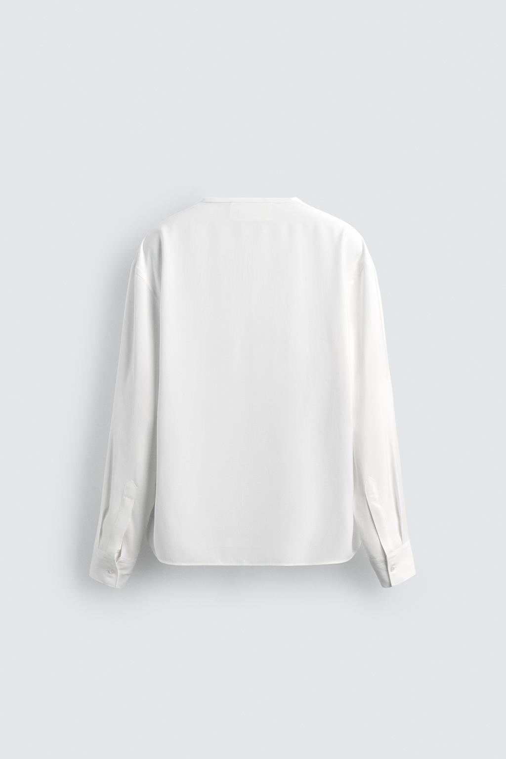 РУБАШКА RELAXED FIT ИЗ СТРУЯЩЕЙСЯ ТКАНИ