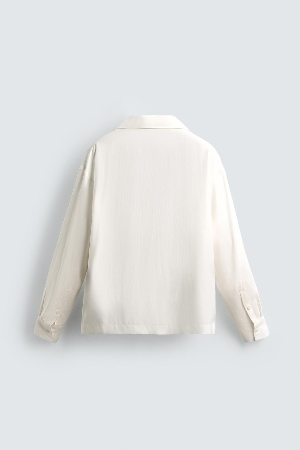РУБАШКА RELAXED FIT ИЗ СТРУЯЩЕЙСЯ ТКАНИ