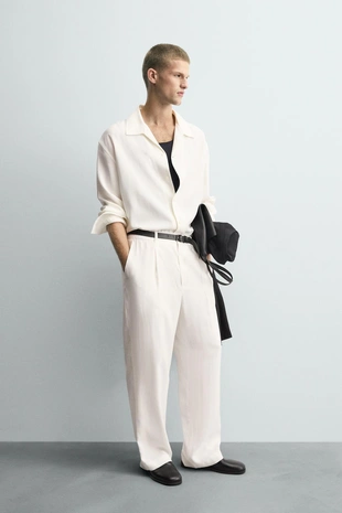 Рубашка RELAXED FIT из струящейся ткани- Заказать в России