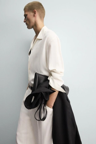 Рубашка RELAXED FIT из струящейся ткани- Заказать в России