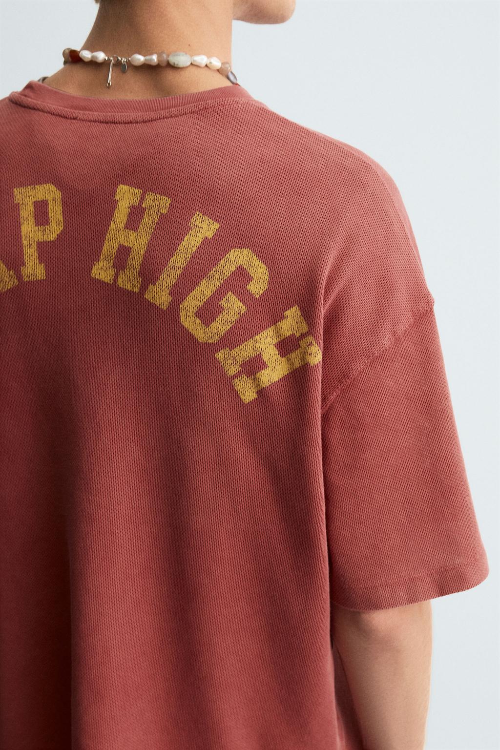 ФУТБОЛКА VARSITY ИЗ ТКАНИ С ОТКРЫТОЙ СТРУКТУРОЙ