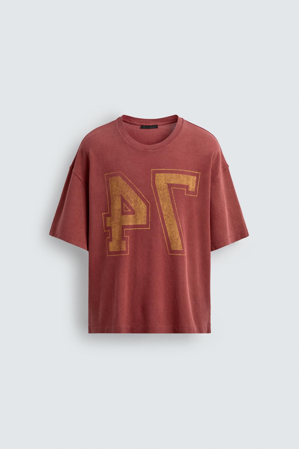 ФУТБОЛКА VARSITY ИЗ ТКАНИ С ОТКРЫТОЙ СТРУКТУРОЙ