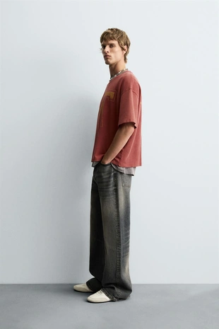 Футболка VARSITY из ткани с открытой структурой- Заказать в России