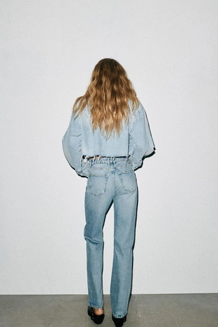 Джинсы TRF прямого кроя с высокой посадкой- Заказать в России