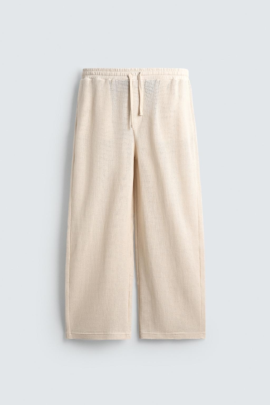 БРЮКИ RELAXED FIT С ОТКРЫТОЙ СТРУКТУРОЙ