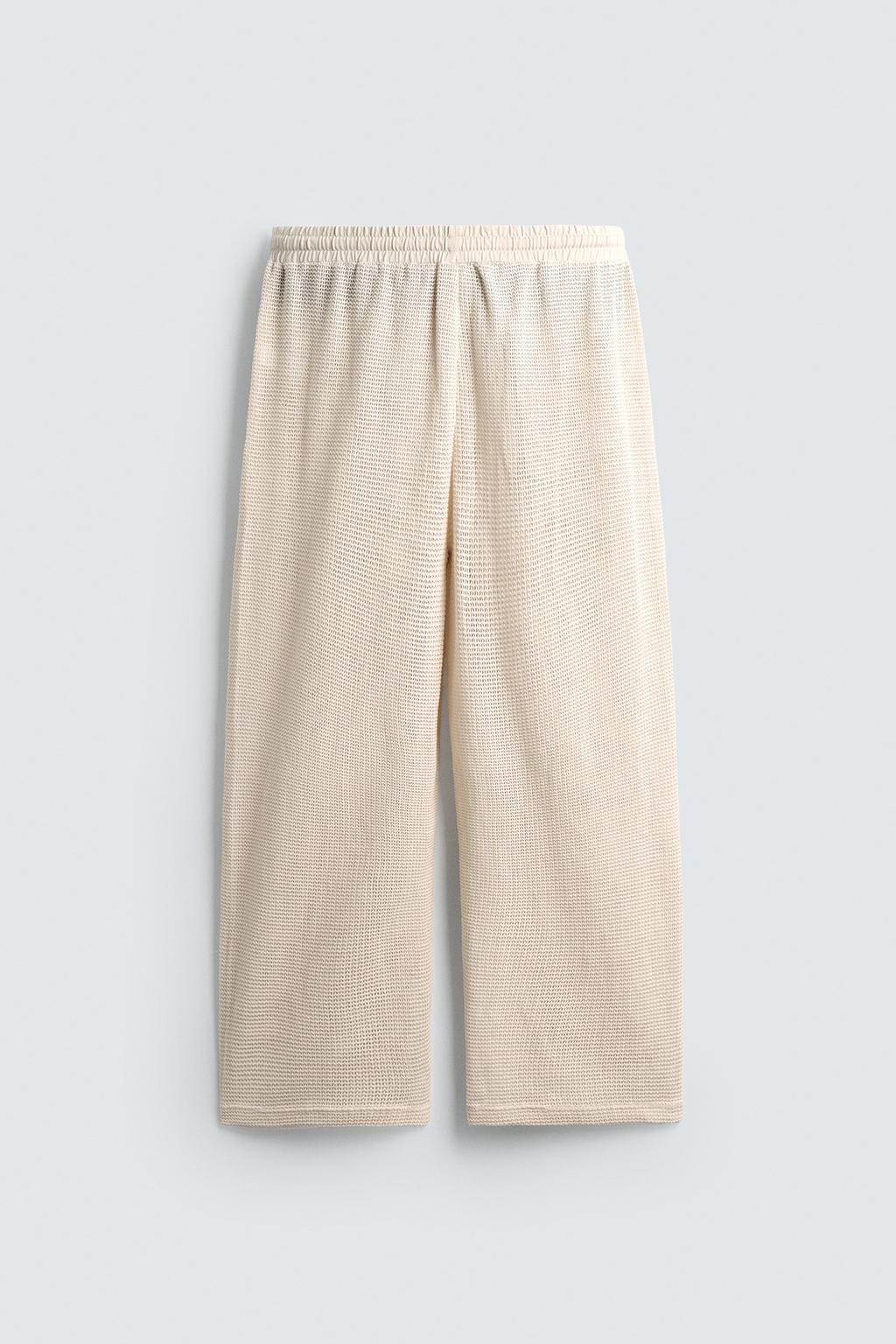 БРЮКИ RELAXED FIT С ОТКРЫТОЙ СТРУКТУРОЙ