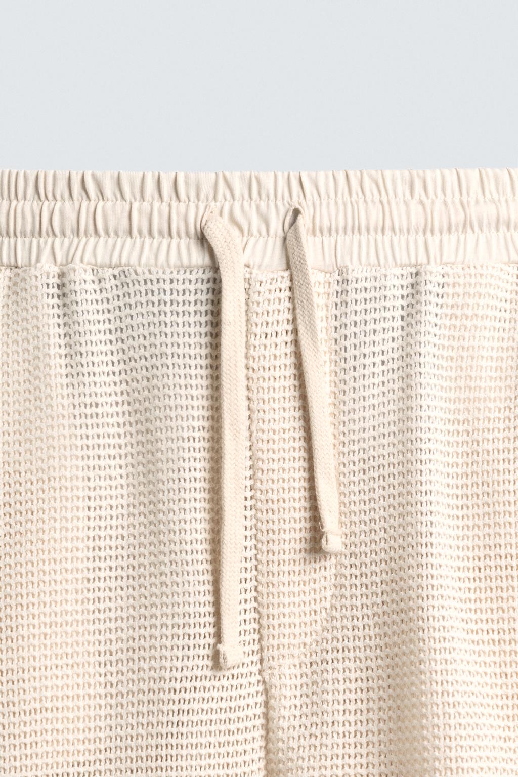 БРЮКИ RELAXED FIT С ОТКРЫТОЙ СТРУКТУРОЙ
