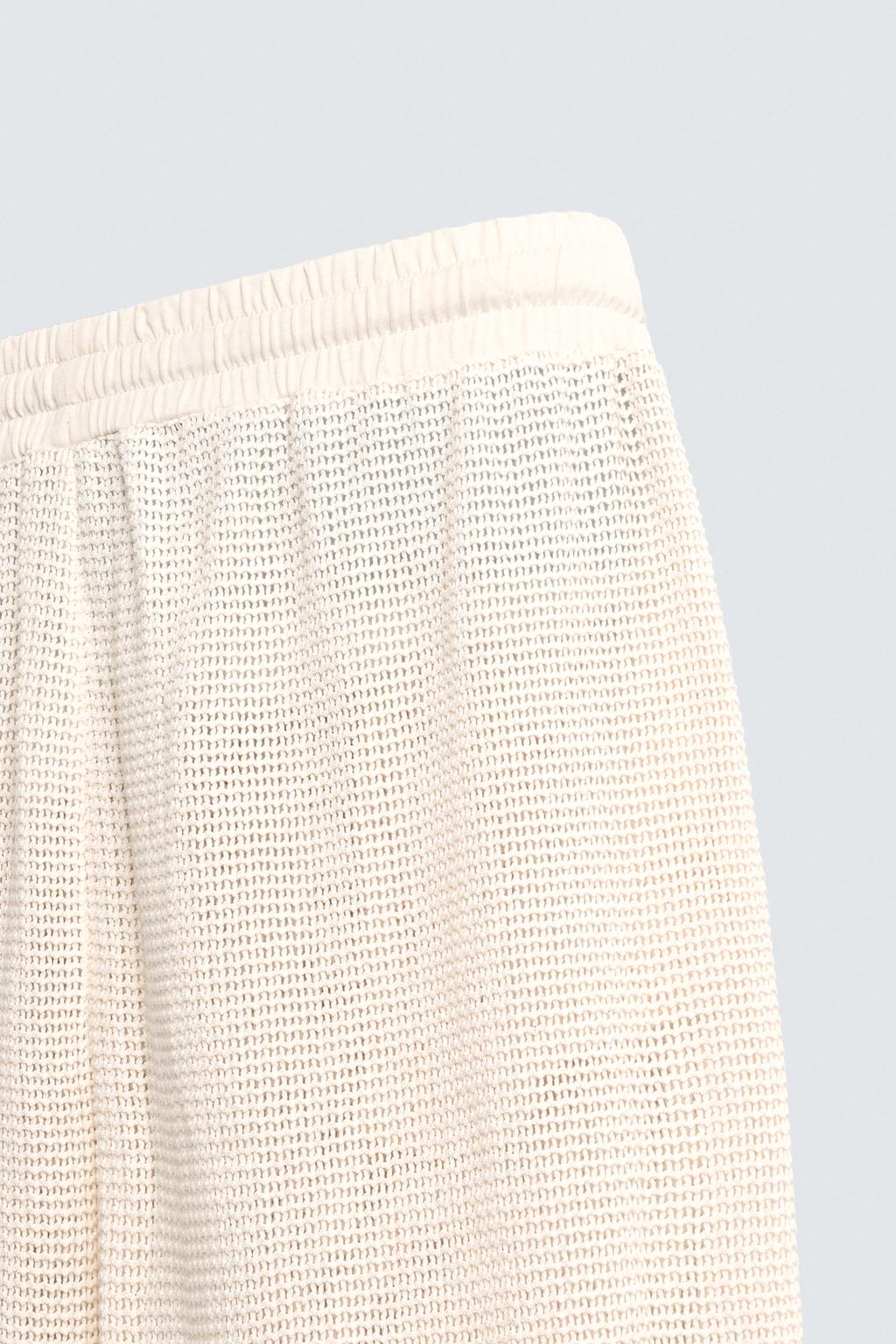 БРЮКИ RELAXED FIT С ОТКРЫТОЙ СТРУКТУРОЙ