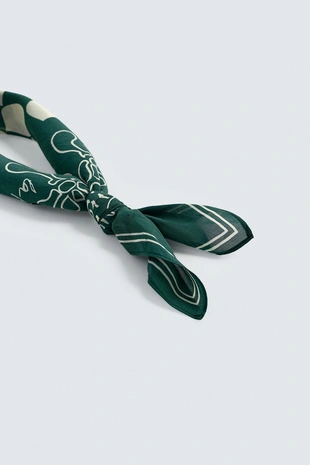 Бандана с контрастным принтом- Заказать в России