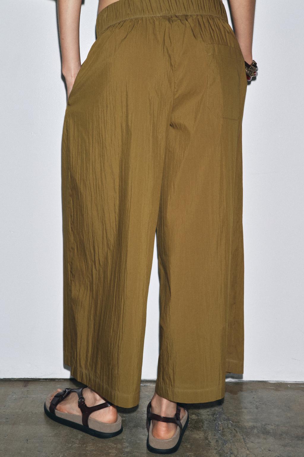 БРЮКИ ИЗ ПОПЛИНА С ЗАЩИПАМИ — ZW COLLECTION