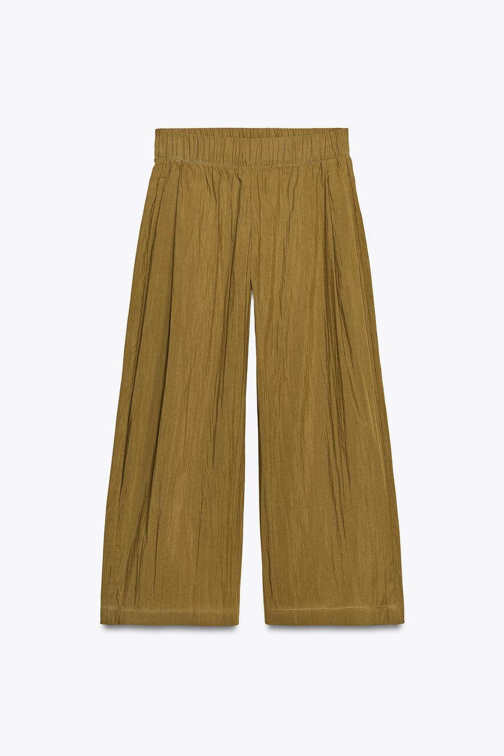 БРЮКИ ИЗ ПОПЛИНА С ЗАЩИПАМИ — ZW COLLECTION