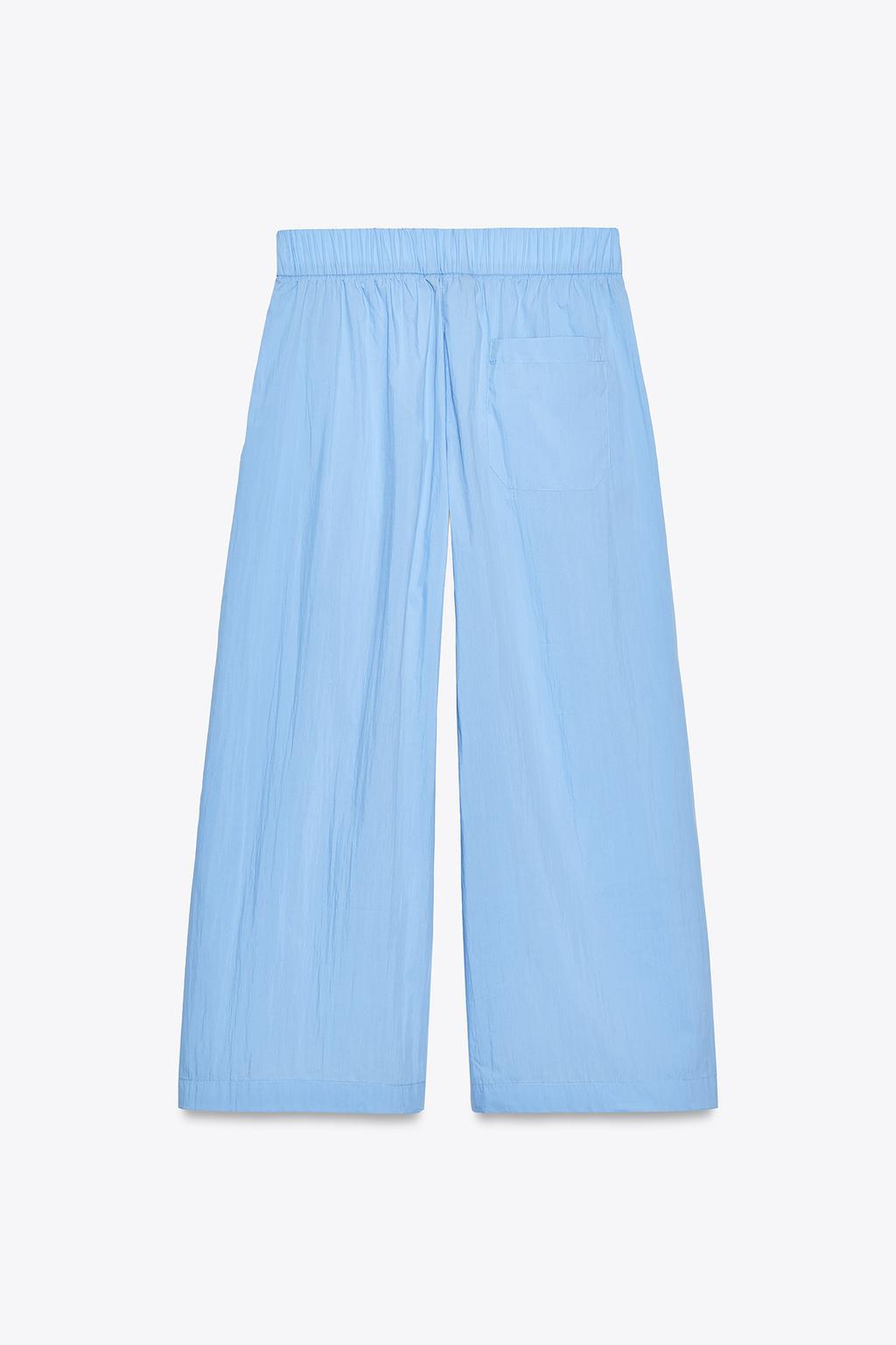 БРЮКИ ИЗ ПОПЛИНА С ЗАЩИПАМИ — ZW COLLECTION