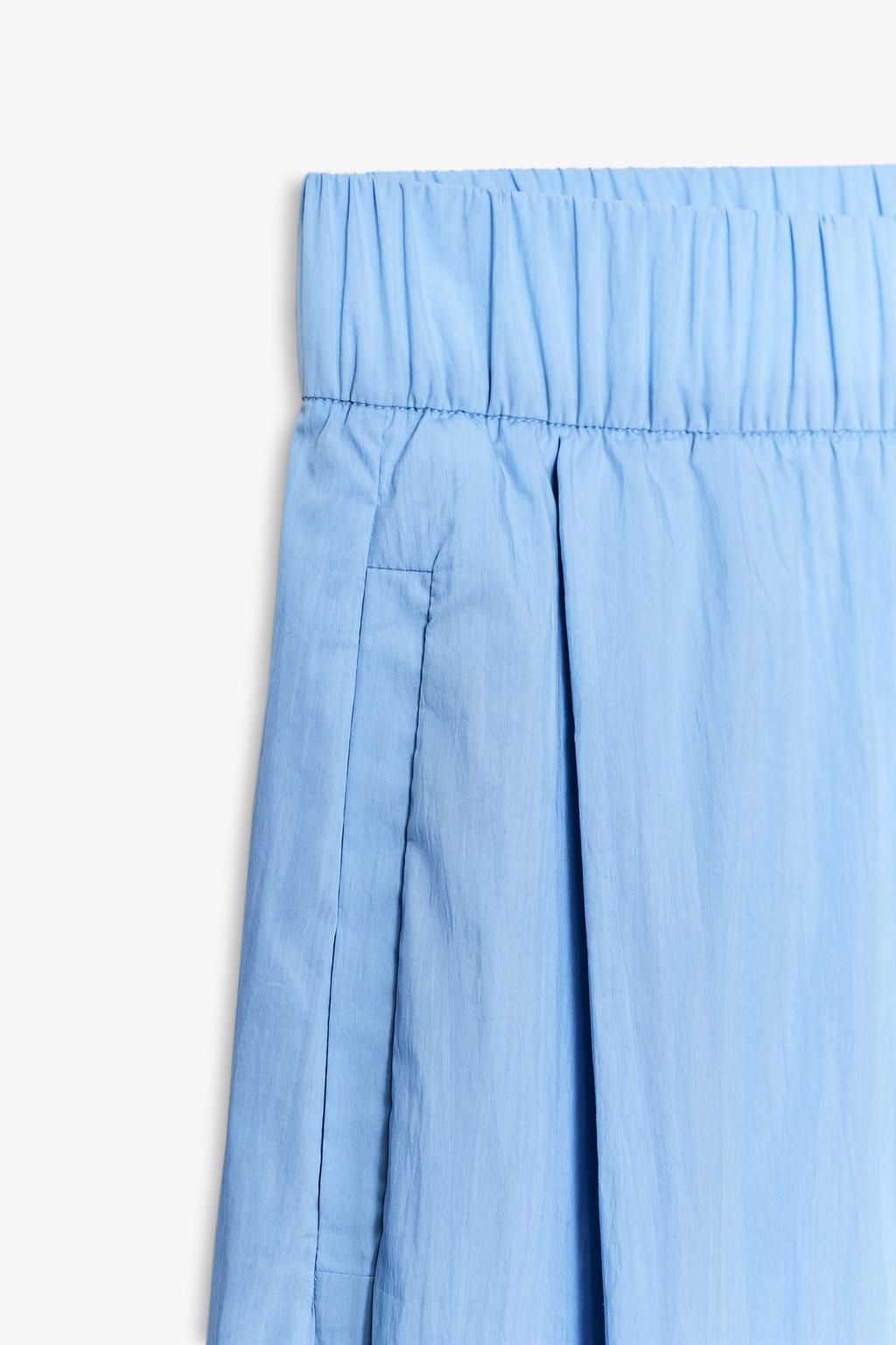 БРЮКИ ИЗ ПОПЛИНА С ЗАЩИПАМИ — ZW COLLECTION