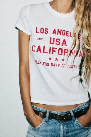 Футболка с эффектом потертости- Заказать в России