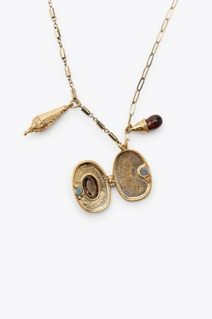 Набор из 2 ожерелий с шармами в виде коробочек- Заказать в России