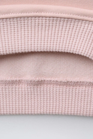 Свитшот с деталями в стиле вафельного трикотажа