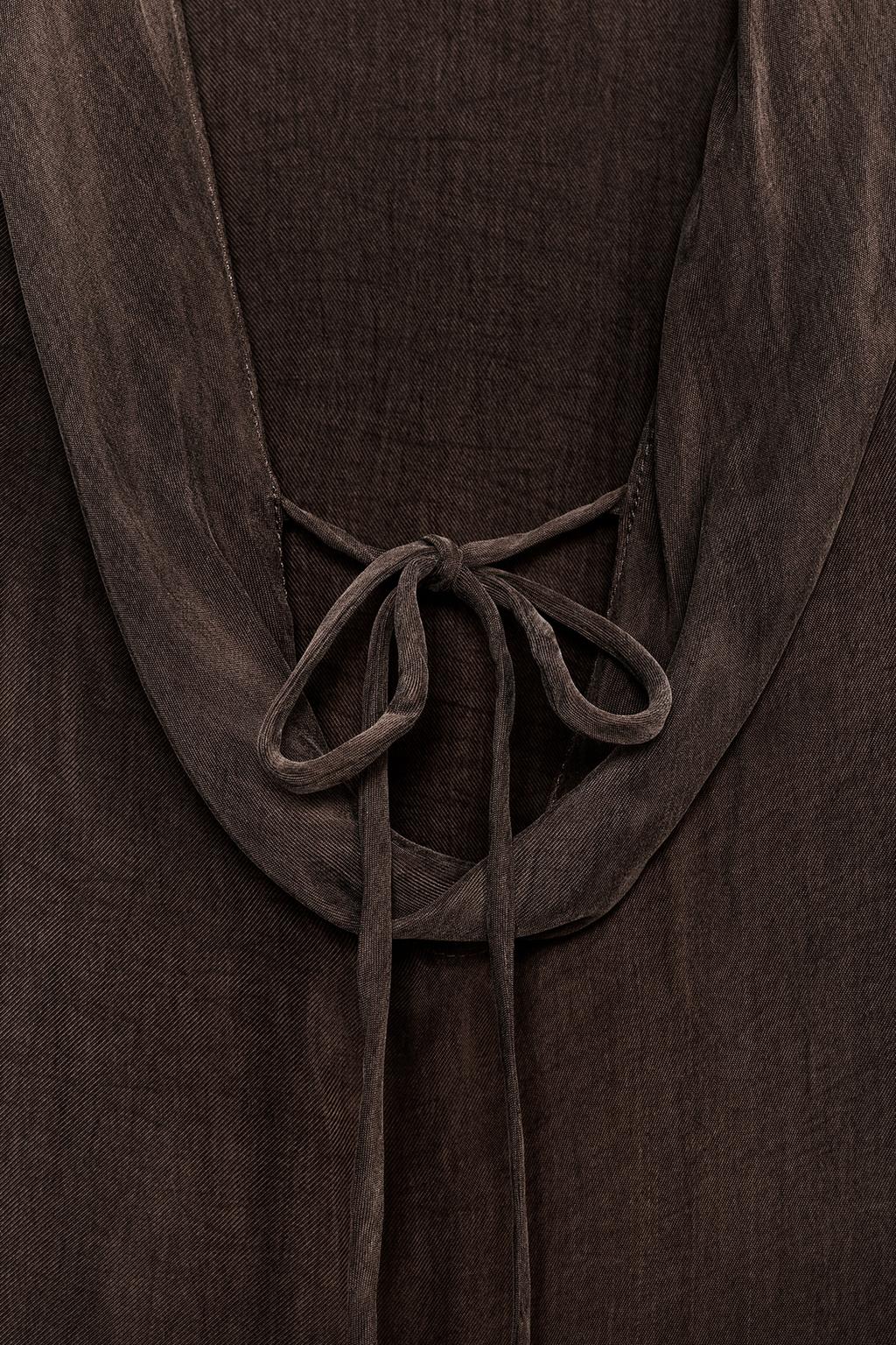 СТРУЯЩИЙСЯ ТОП С ЗАВЯЗКАМИ — ZW COLLECTION