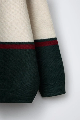 Трикотажное поло в стиле варсити- Заказать в России