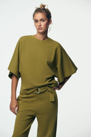 Брюки в стиле рустик с ремнем