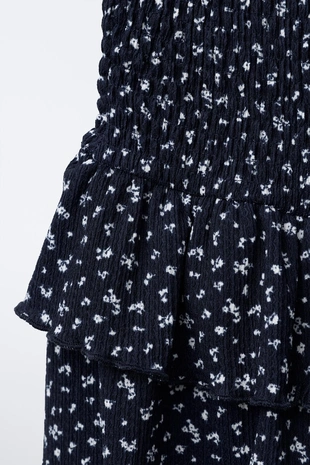 Юбка-шорты с цветочным принтом и тканью бамбула- Заказать в России