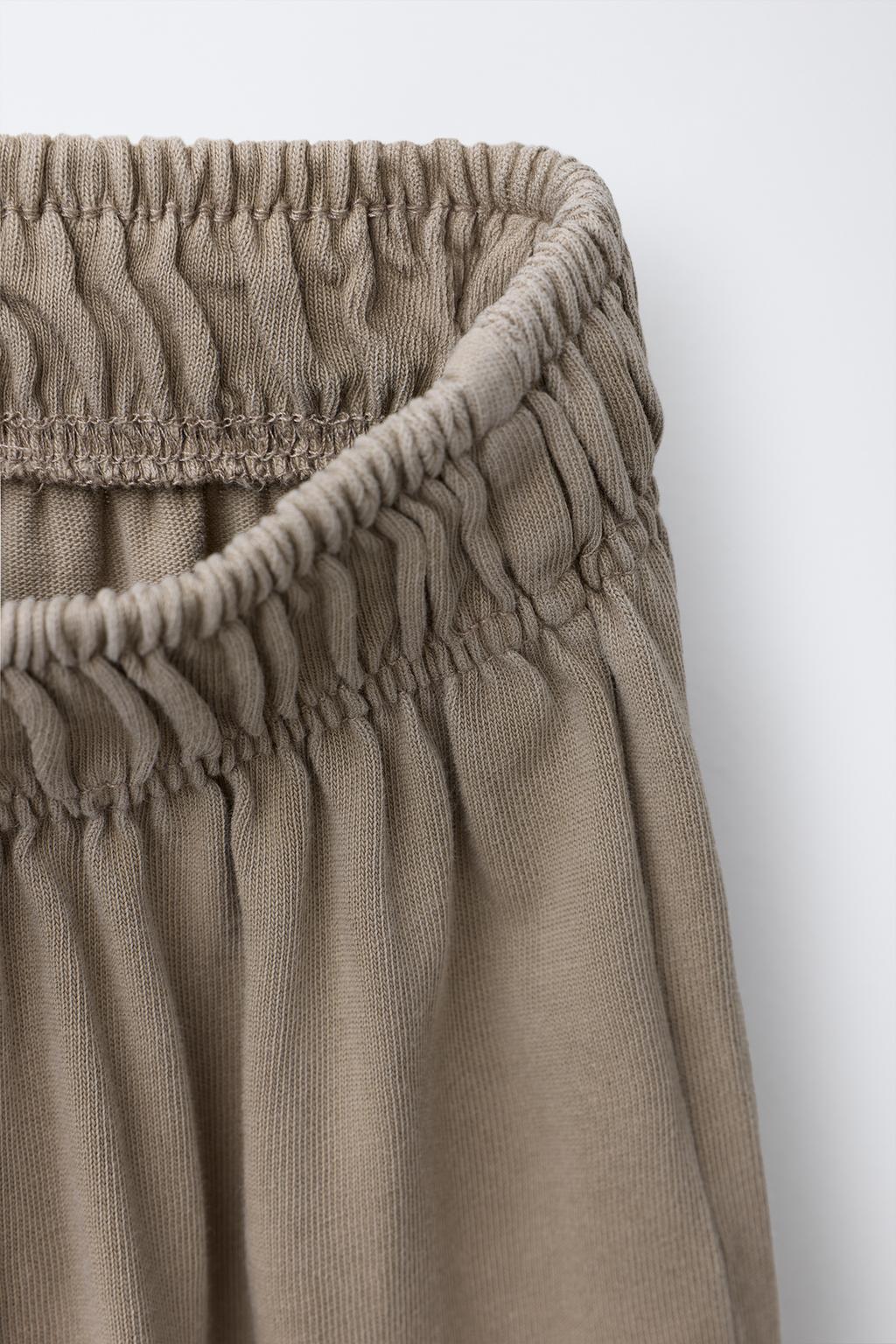 БРЮКИ WIDE LEG КАРГО С ЭФФЕКТОМ ПОТЕРТОСТИ