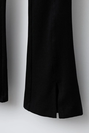 Легинсы в рубчик FLARE однотонные