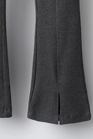 Легинсы в рубчик FLARE однотонные