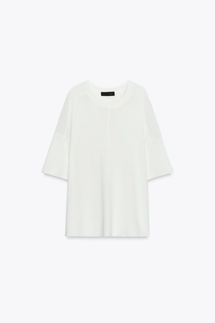 Однотонный топ оверсайз- Заказать в России