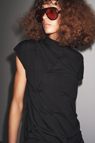 Трикотажный топ с узлами- Заказать в России