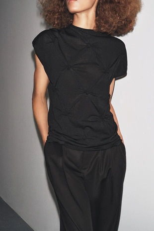 Трикотажный топ с узлами- Заказать в России