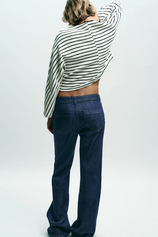 Топ в полоску с рукавами «летучая мышь»- Заказать в России