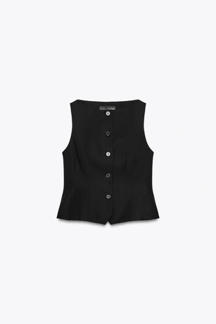 Купить Zara Приталенный жилет — ZW COLLECTION