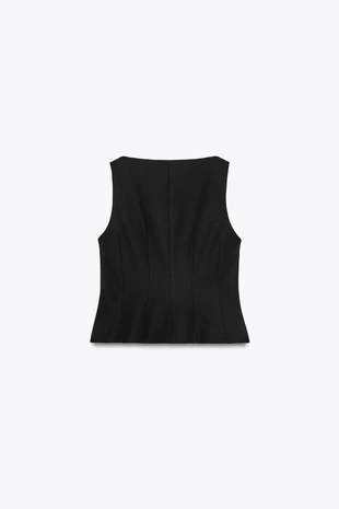 Black | 8645/493/800 - Zara Приталенный жилет — ZW COLLECTION