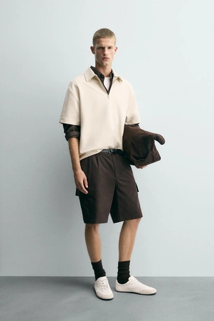 Поло INTERLOCK с молнией