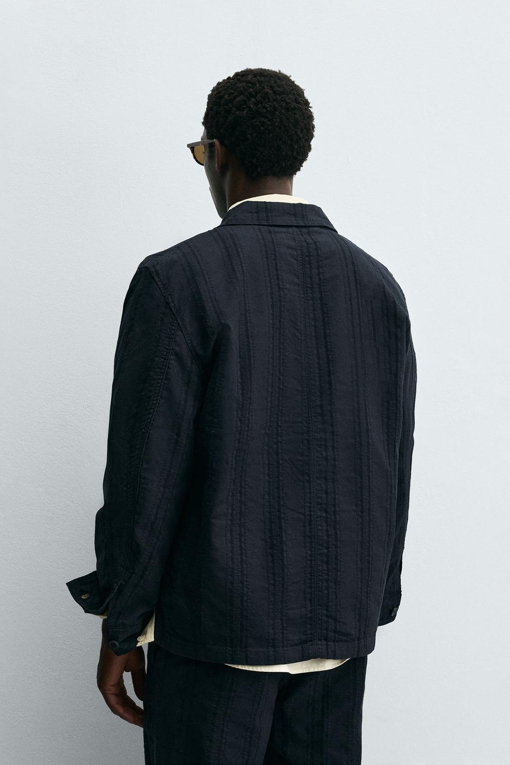 КУРТКА-РУБАШКА JACQUARD В ПОЛОСКУ