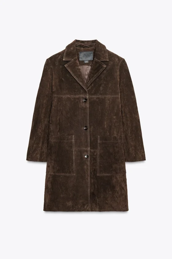 ПАЛЬТО ИЗ 100% ЗАМШИ — коллекция Zara «ZW» 