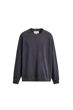 Толстовка SOFT с круглым вырезом и эффектом потертости