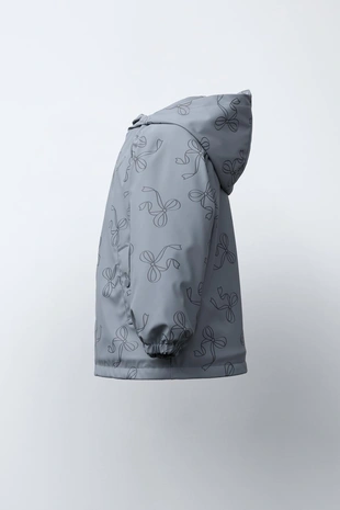 Прорезиненный дождевик с принтом WATER RESISTANT- Заказать в России