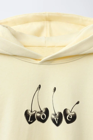 Yellow | 1165/739/300 - Zara Худи с принтом «вишни»