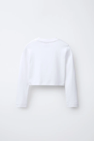 Купить Zara Базовая укороченная футболка