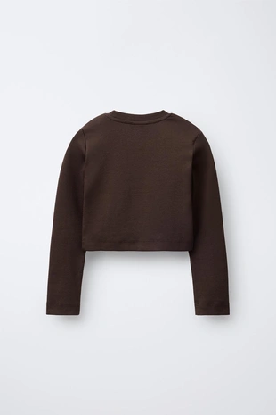 Купить Zara Базовая укороченная футболка