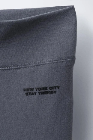 Blue | 2335/707/400 - Zara Легинсы FLARE с текстом