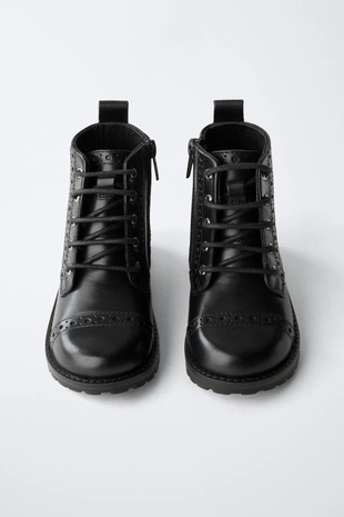 Кожаные ботинки- Заказать в России