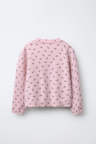 Light pink | 1505/704/644 - Zara Вязаный кардиган с цветами