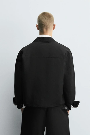 Куртка-рубашка свободного кроя с карманами- Заказать в России