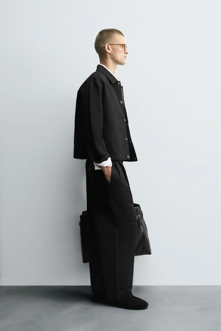 Куртка-рубашка свободного кроя с карманами- Заказать в России