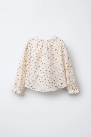 Mid-ecru | 6279/365/715 - Zara Блузка с цветочным принтом