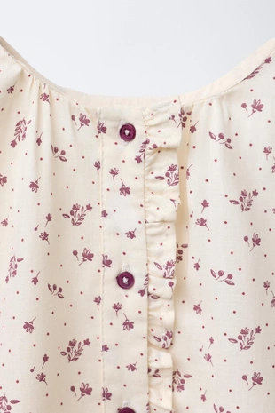 Блузка с цветочным принтом- Заказать в России