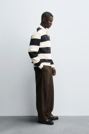 Толстовка-поло с контрастным воротником- Заказать в России