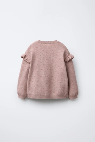 Трикотажный джемпер с вышивкой в виде цветов